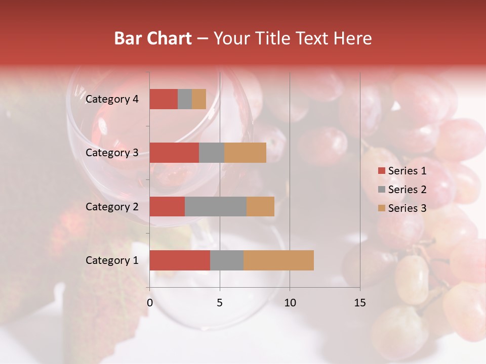Glass Of Rose Wine And Rose Grapes. Low Dof, Focal Point Is On Wine PowerPoint Template