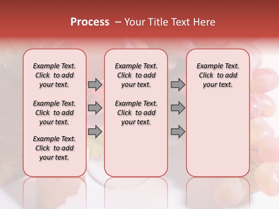 Glass Of Rose Wine And Rose Grapes. Low Dof, Focal Point Is On Wine PowerPoint Template