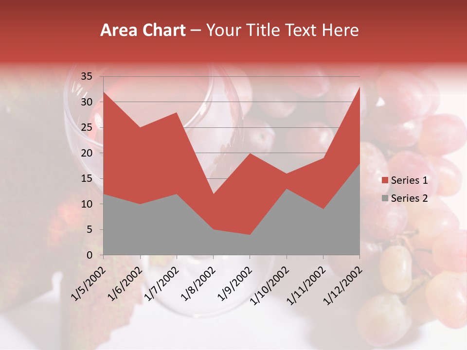 Glass Of Rose Wine And Rose Grapes. Low Dof, Focal Point Is On Wine PowerPoint Template