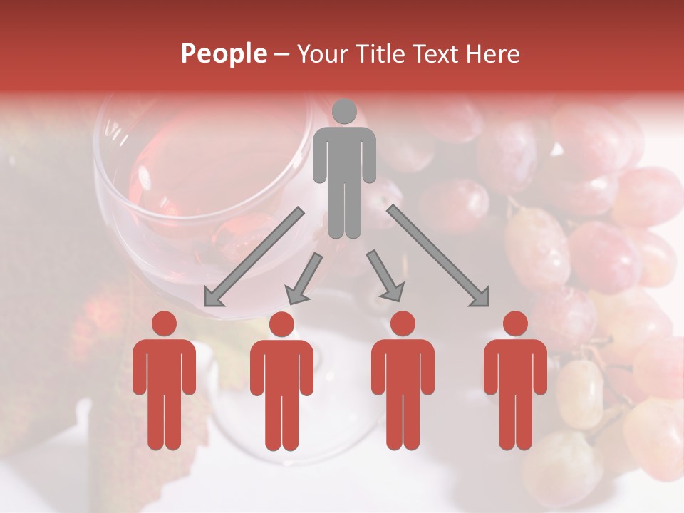 Glass Of Rose Wine And Rose Grapes. Low Dof, Focal Point Is On Wine PowerPoint Template