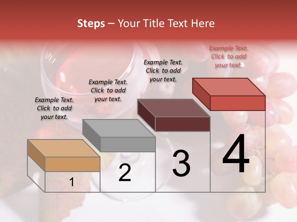 Glass Of Rose Wine And Rose Grapes. Low Dof, Focal Point Is On Wine PowerPoint Template