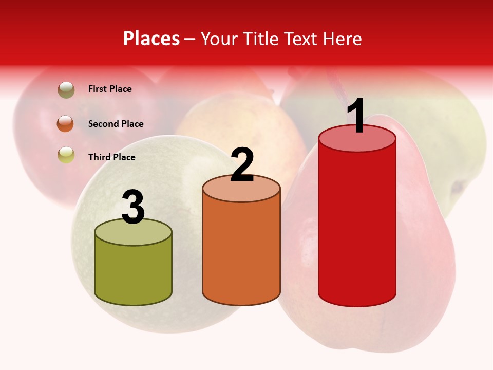 Fruit Isolated On White Background PowerPoint Template