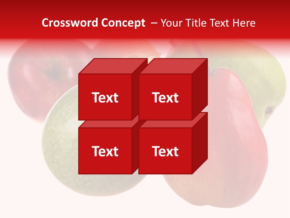 Fruit Isolated On White Background PowerPoint Template