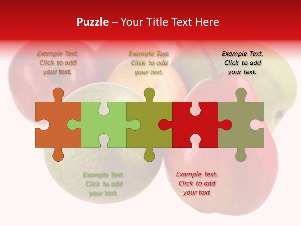 Fruit Isolated On White Background PowerPoint Template