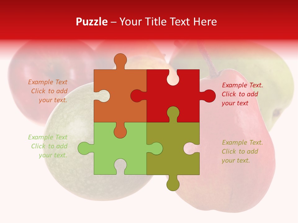 Fruit Isolated On White Background PowerPoint Template