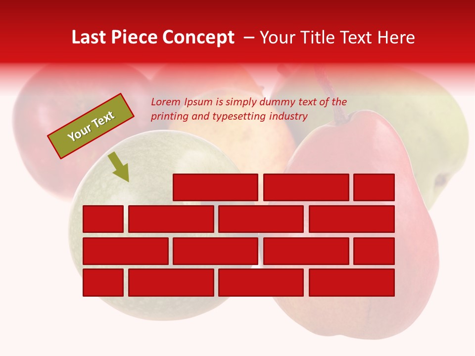 Fruit Isolated On White Background PowerPoint Template