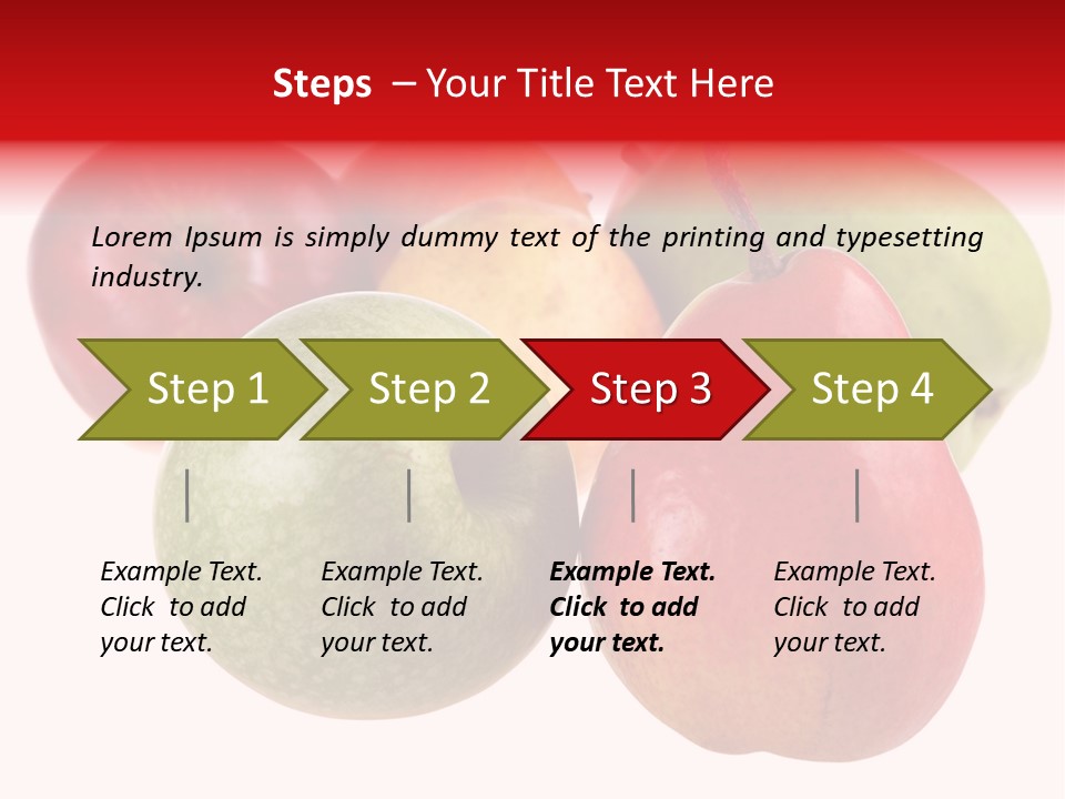 Fruit Isolated On White Background PowerPoint Template