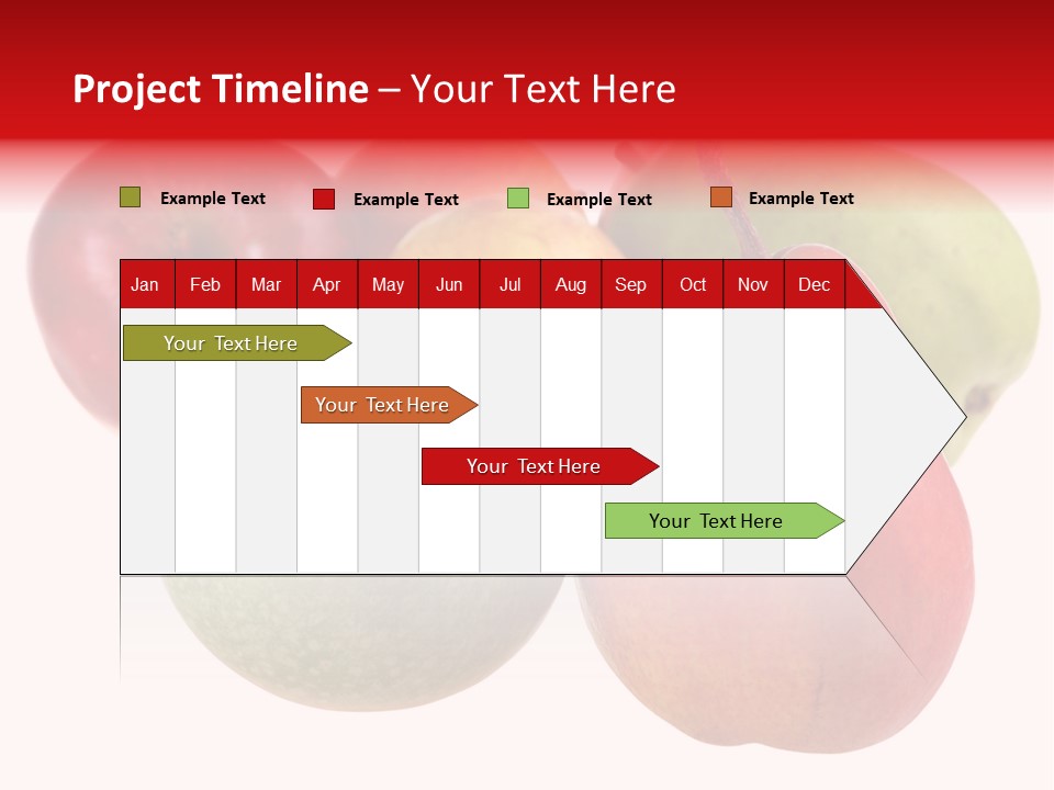 Fruit Isolated On White Background PowerPoint Template