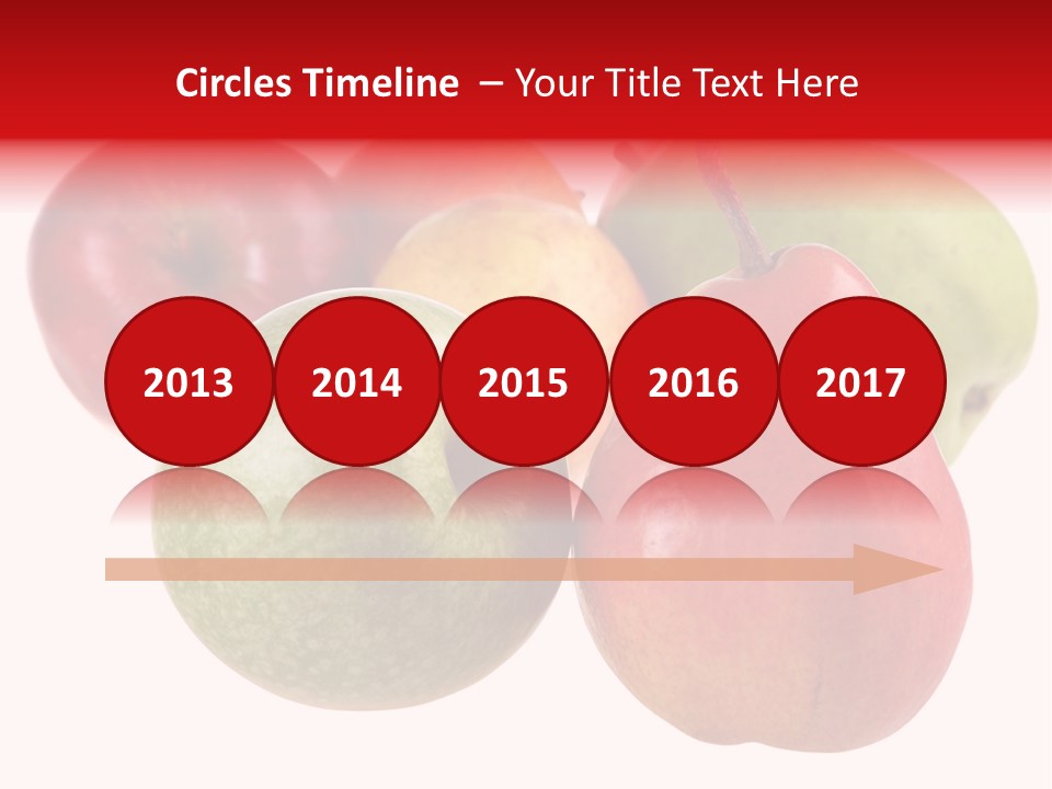 Fruit Isolated On White Background PowerPoint Template