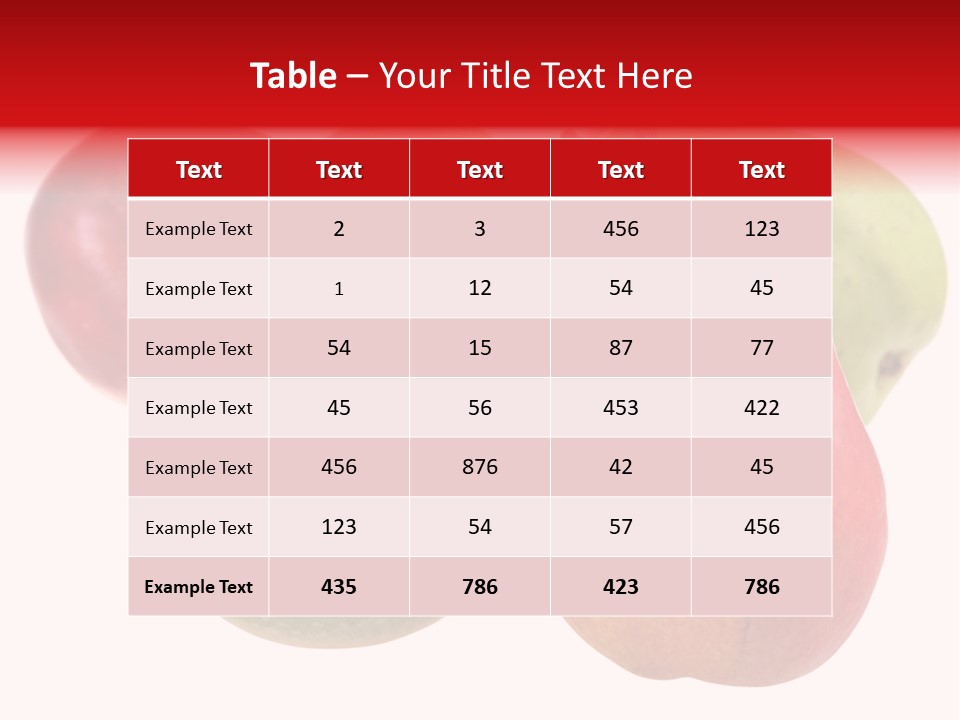 Fruit Isolated On White Background PowerPoint Template