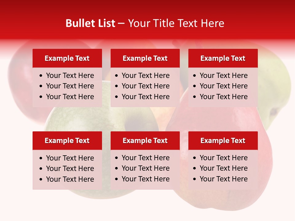 Fruit Isolated On White Background PowerPoint Template