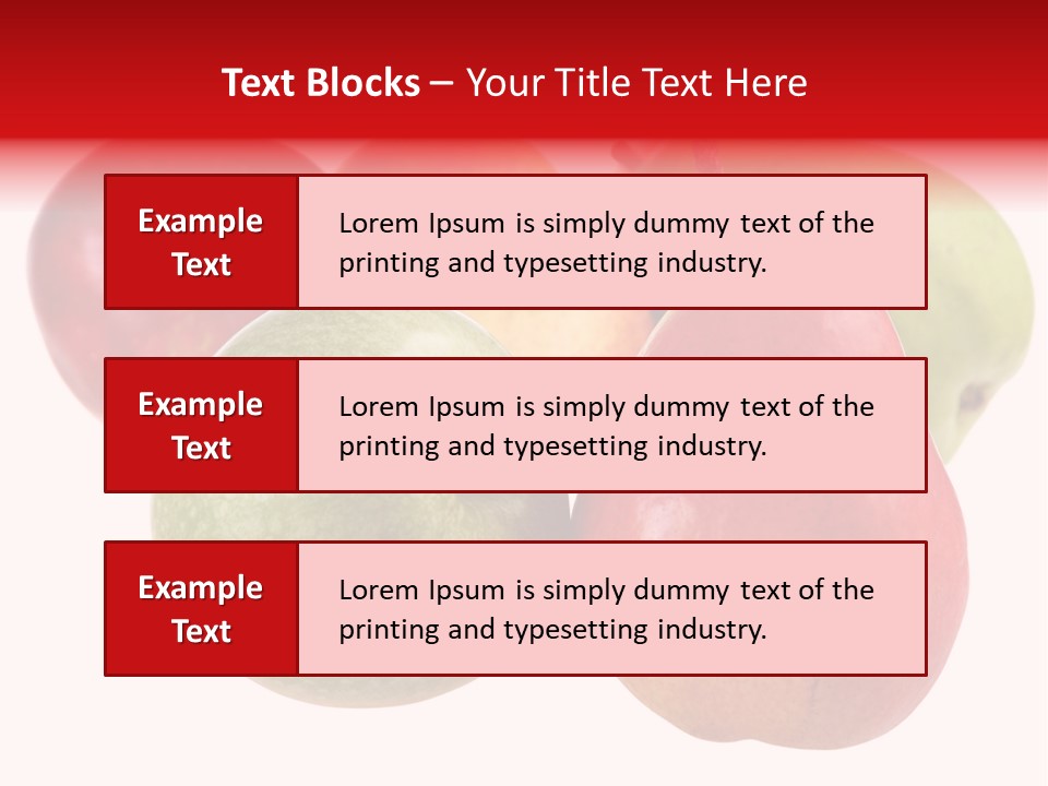 Fruit Isolated On White Background PowerPoint Template