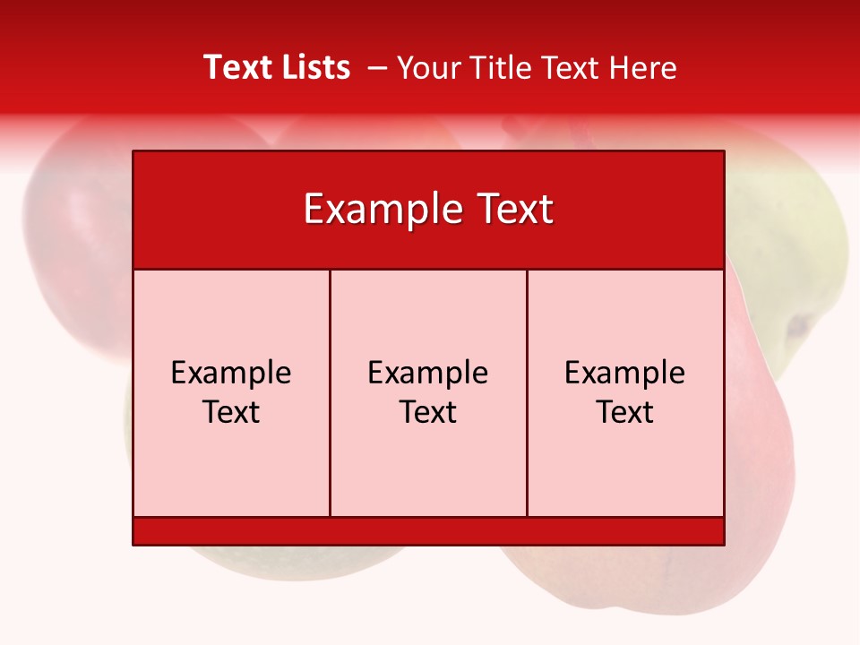 Fruit Isolated On White Background PowerPoint Template