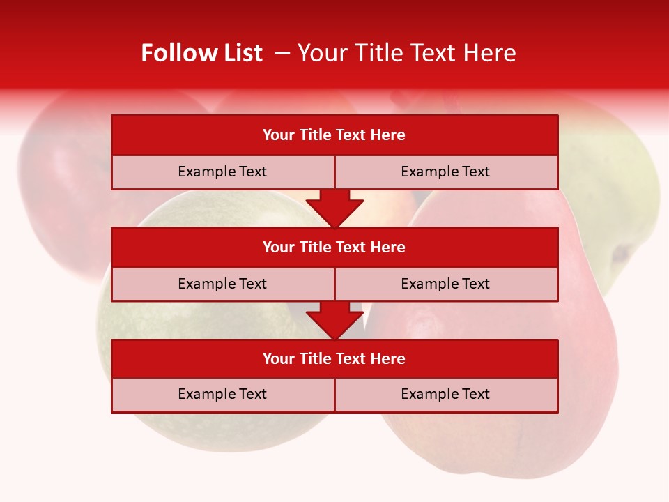 Fruit Isolated On White Background PowerPoint Template