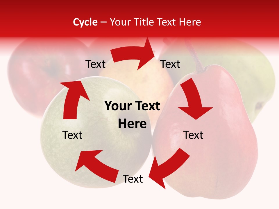Fruit Isolated On White Background PowerPoint Template
