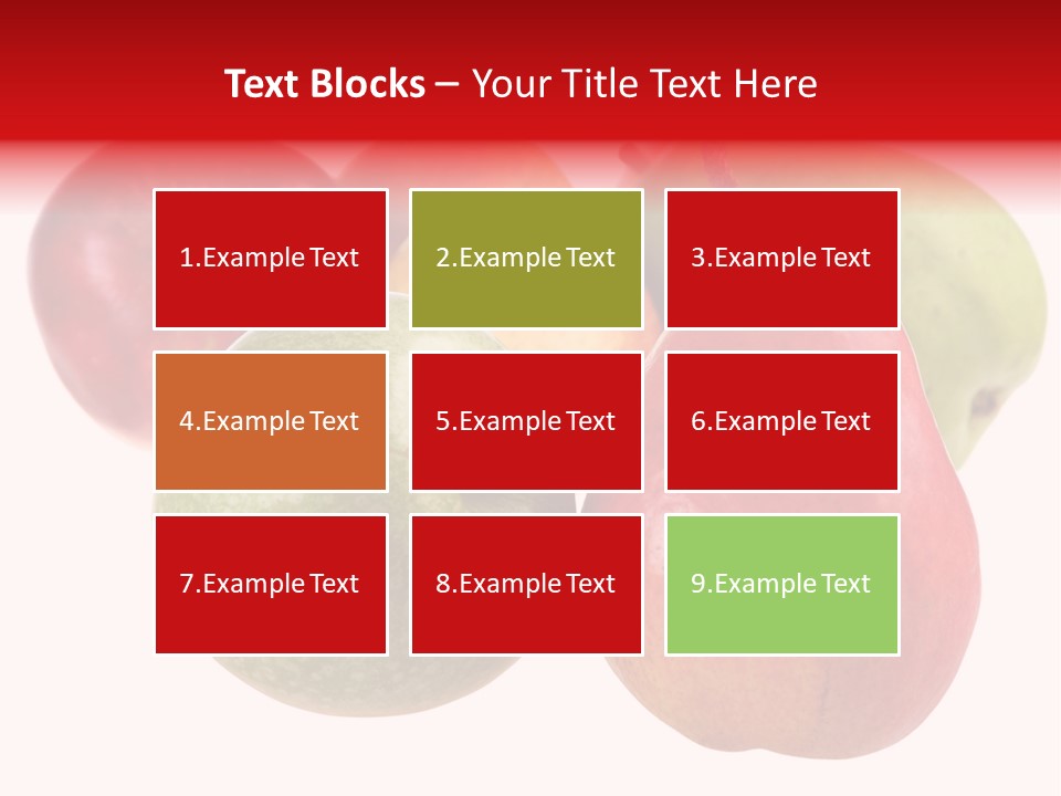 Fruit Isolated On White Background PowerPoint Template