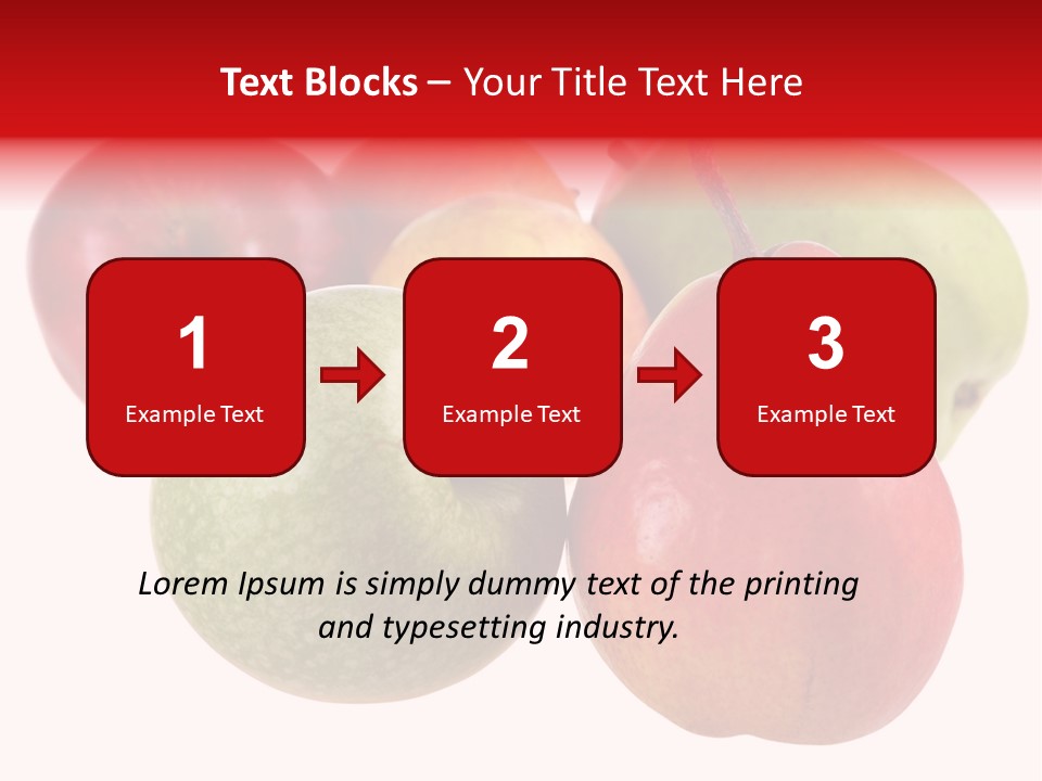 Fruit Isolated On White Background PowerPoint Template