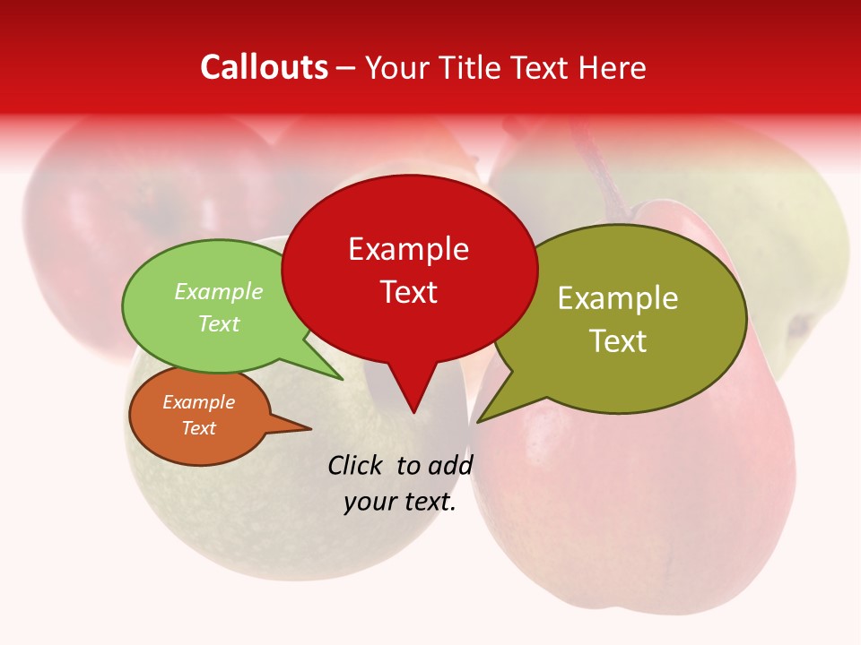 Fruit Isolated On White Background PowerPoint Template
