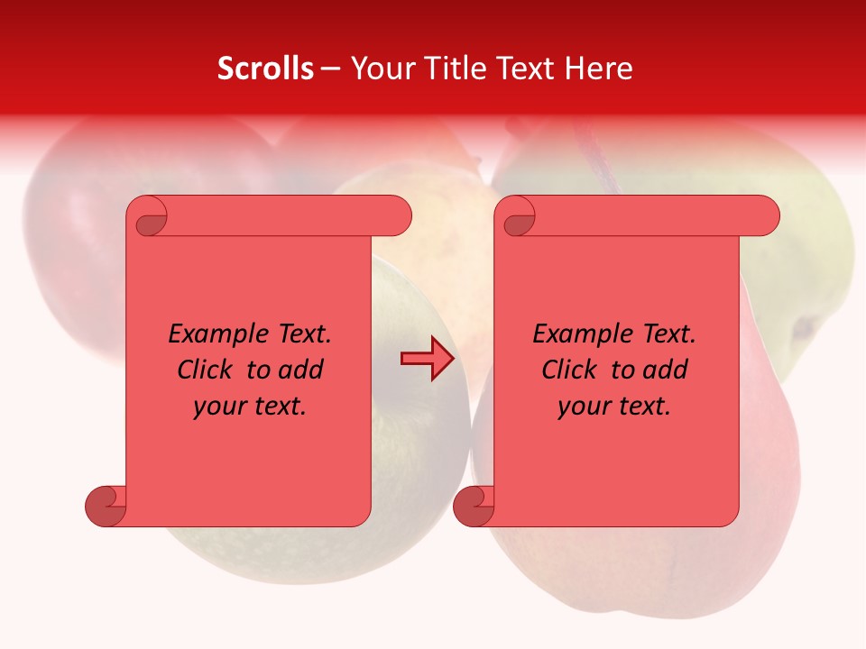 Fruit Isolated On White Background PowerPoint Template