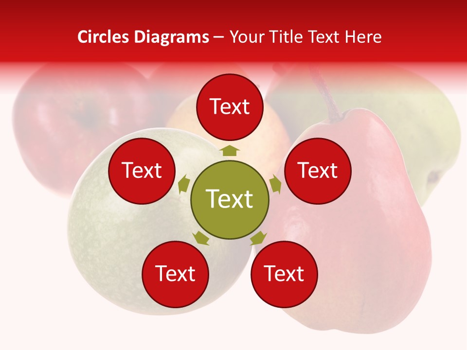 Fruit Isolated On White Background PowerPoint Template