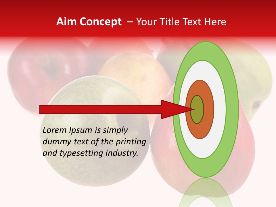 Fruit Isolated On White Background PowerPoint Template