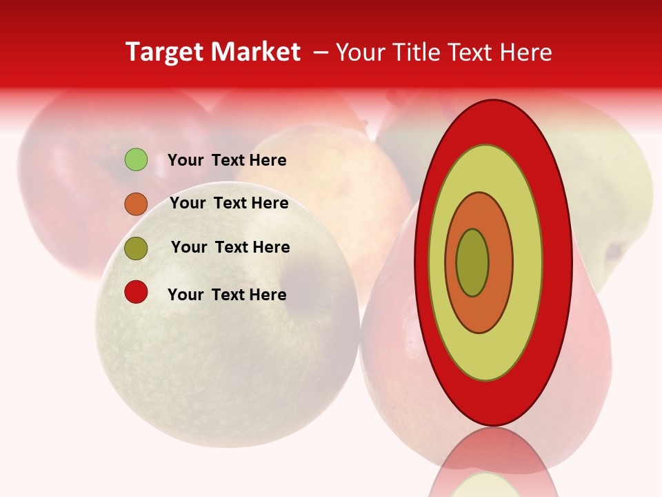 Fruit Isolated On White Background PowerPoint Template