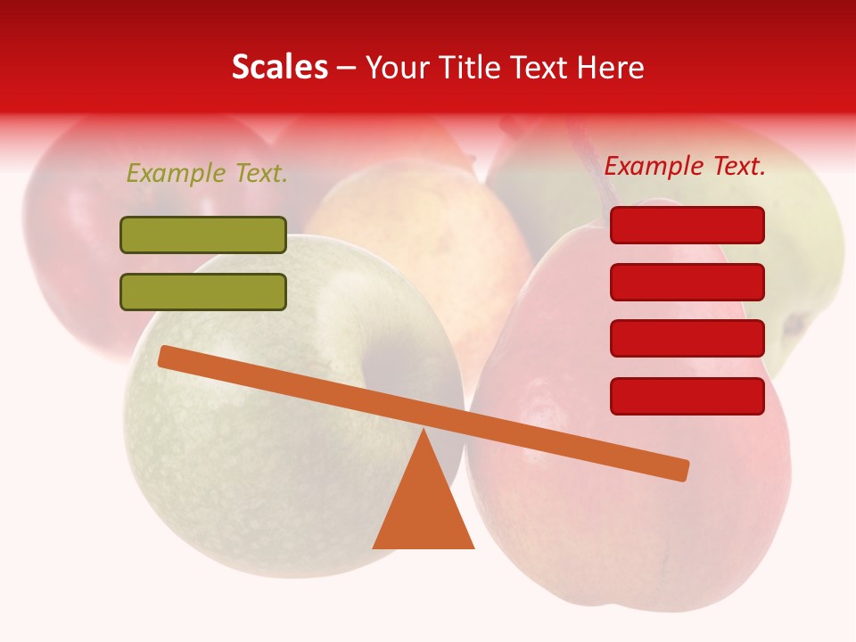 Fruit Isolated On White Background PowerPoint Template