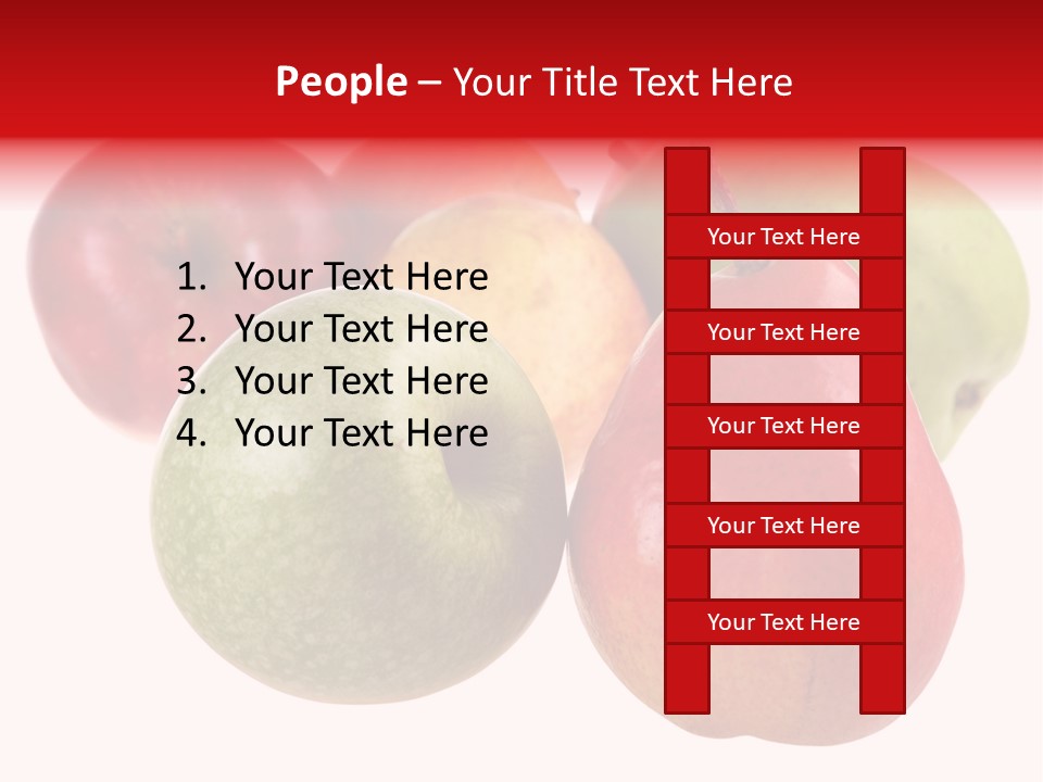 Fruit Isolated On White Background PowerPoint Template