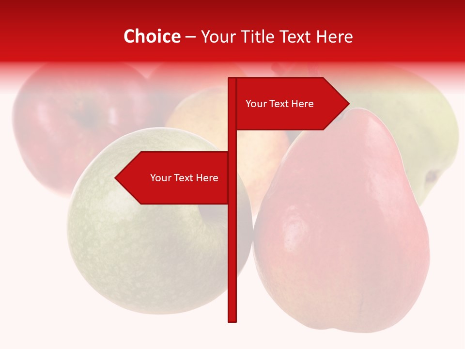 Fruit Isolated On White Background PowerPoint Template