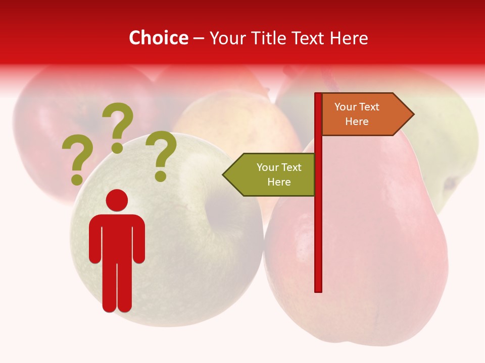 Fruit Isolated On White Background PowerPoint Template