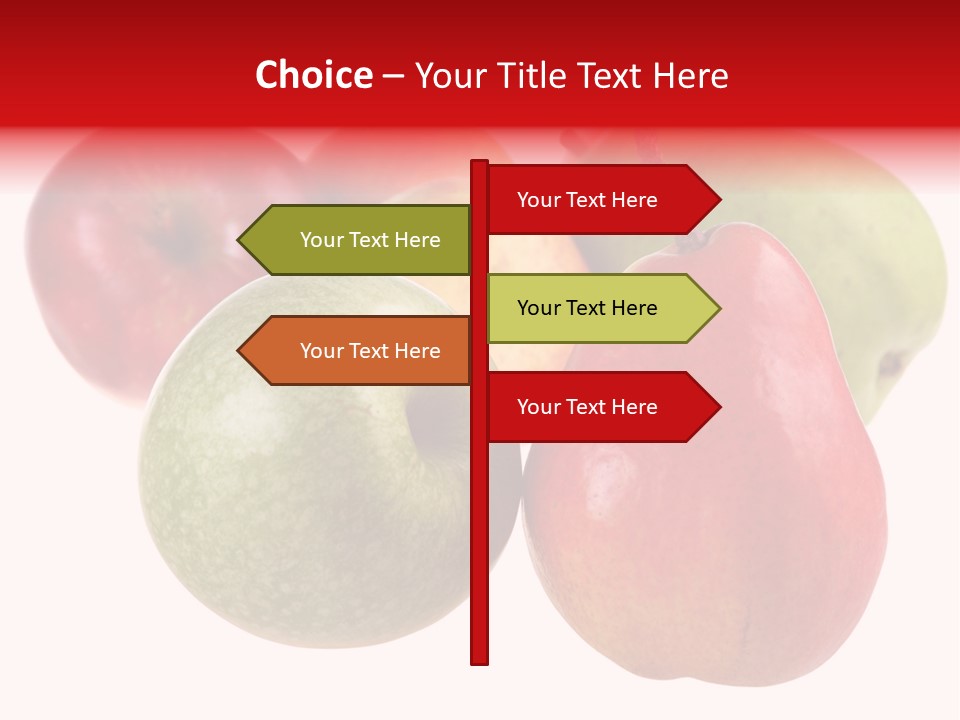 Fruit Isolated On White Background PowerPoint Template