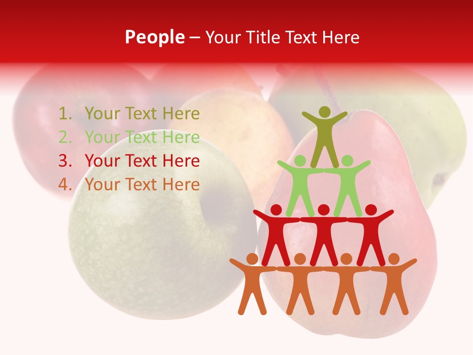 Fruit Isolated On White Background PowerPoint Template