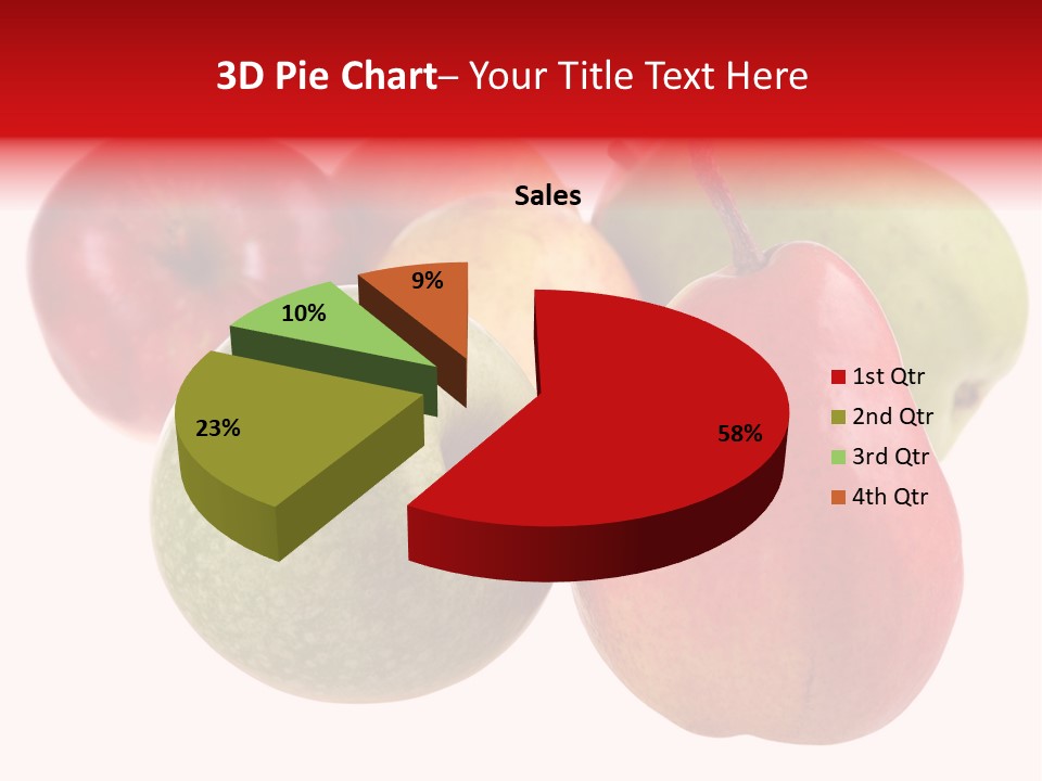 Fruit Isolated On White Background PowerPoint Template