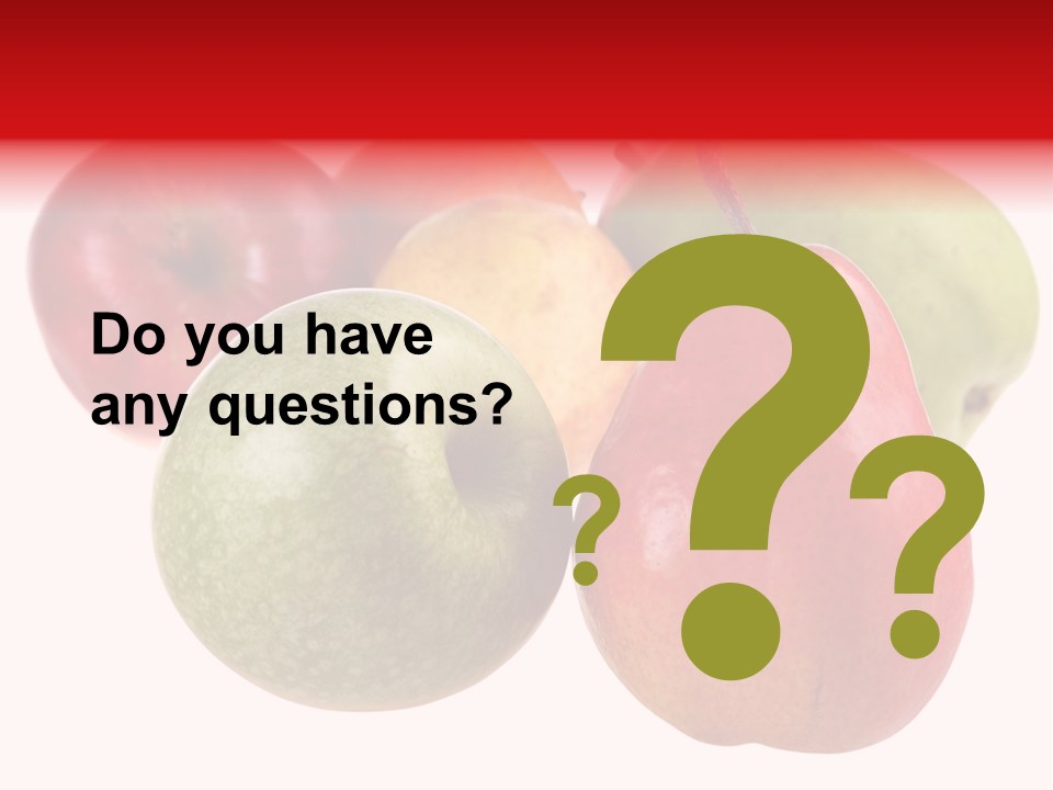 Fruit Isolated On White Background PowerPoint Template