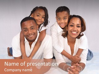 A Happy And Secure African American Family PowerPoint Template