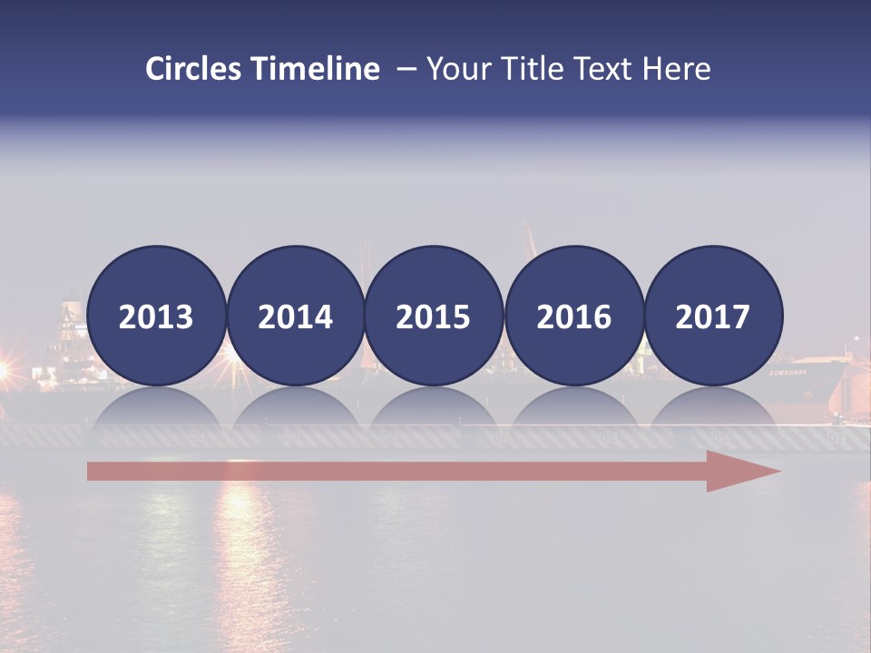 Freighter At The Dock Loading Stuff PowerPoint Template