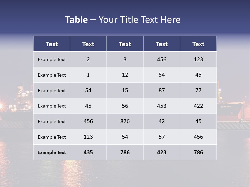 Freighter At The Dock Loading Stuff PowerPoint Template