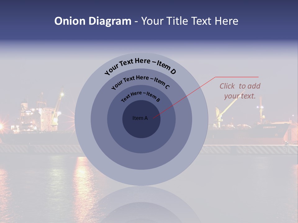 Freighter At The Dock Loading Stuff PowerPoint Template
