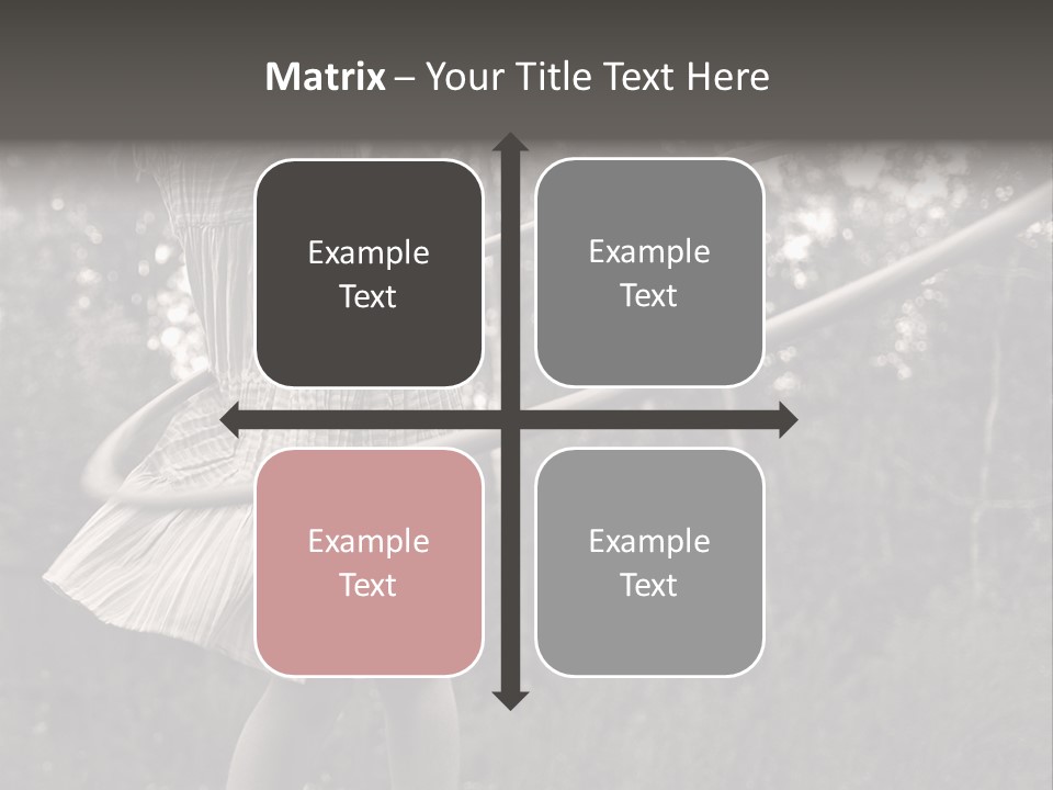 Young Girl Twirling Hula Hoop Outdoors In Sepia For Vintage Look PowerPoint Template