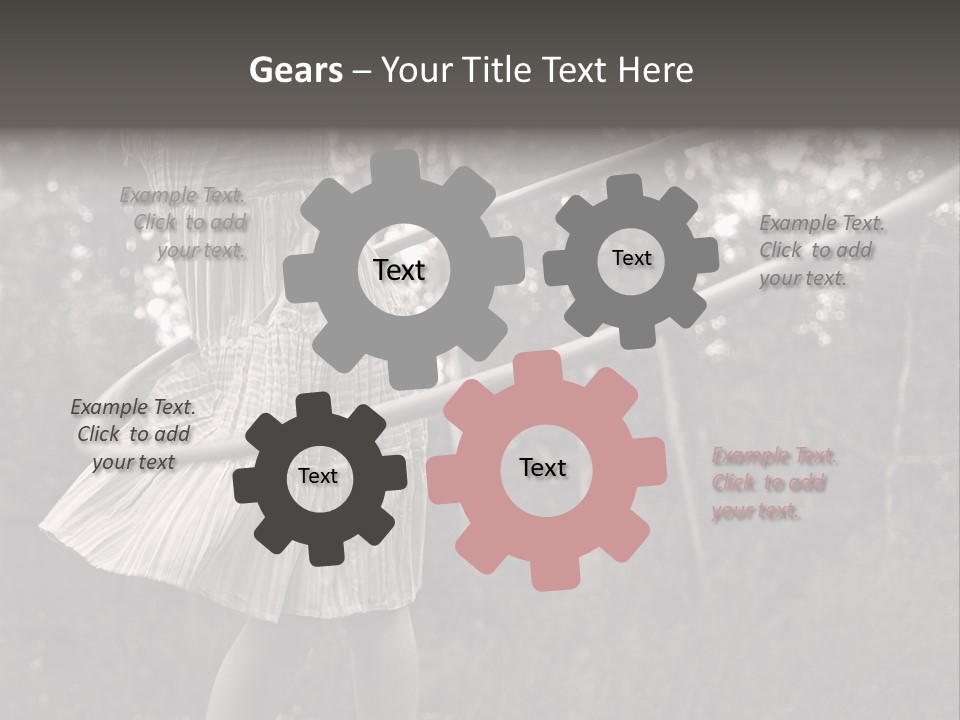 Young Girl Twirling Hula Hoop Outdoors In Sepia For Vintage Look PowerPoint Template