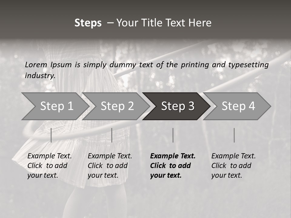 Young Girl Twirling Hula Hoop Outdoors In Sepia For Vintage Look PowerPoint Template