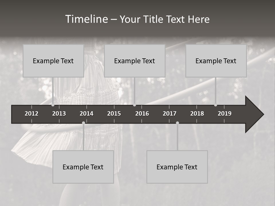 Young Girl Twirling Hula Hoop Outdoors In Sepia For Vintage Look PowerPoint Template