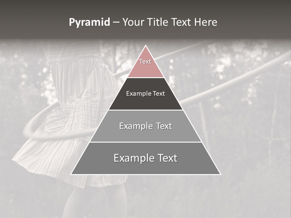 Young Girl Twirling Hula Hoop Outdoors In Sepia For Vintage Look PowerPoint Template