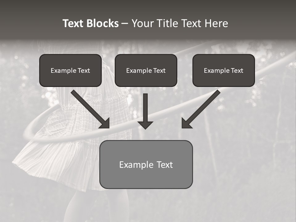 Young Girl Twirling Hula Hoop Outdoors In Sepia For Vintage Look PowerPoint Template