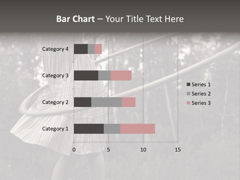 Young Girl Twirling Hula Hoop Outdoors In Sepia For Vintage Look PowerPoint Template