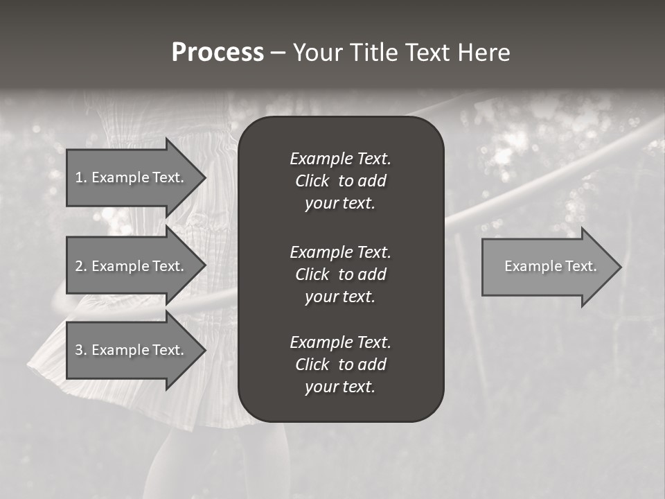 Young Girl Twirling Hula Hoop Outdoors In Sepia For Vintage Look PowerPoint Template