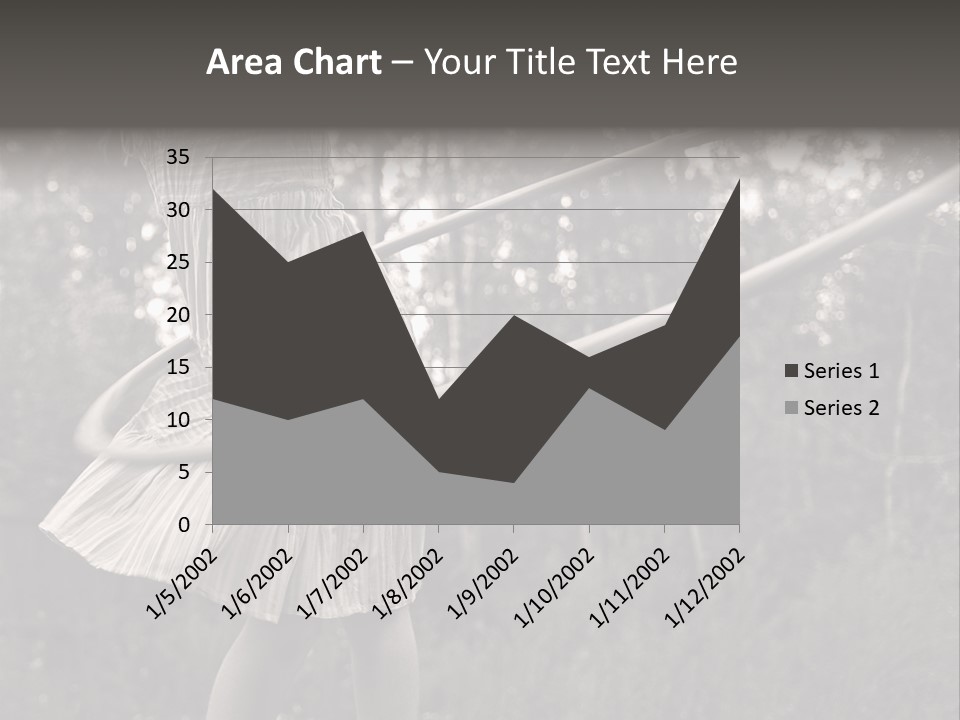 Young Girl Twirling Hula Hoop Outdoors In Sepia For Vintage Look PowerPoint Template