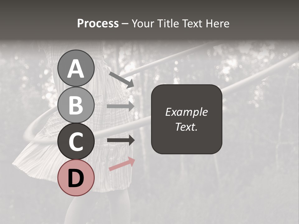 Young Girl Twirling Hula Hoop Outdoors In Sepia For Vintage Look PowerPoint Template