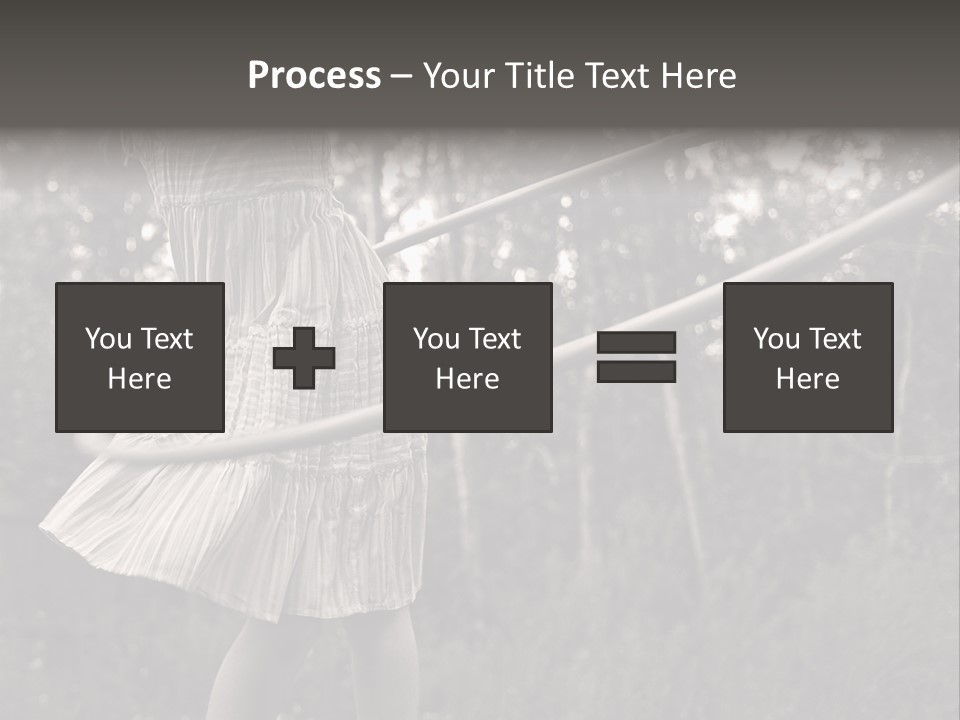 Young Girl Twirling Hula Hoop Outdoors In Sepia For Vintage Look PowerPoint Template