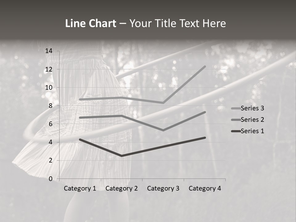 Young Girl Twirling Hula Hoop Outdoors In Sepia For Vintage Look PowerPoint Template